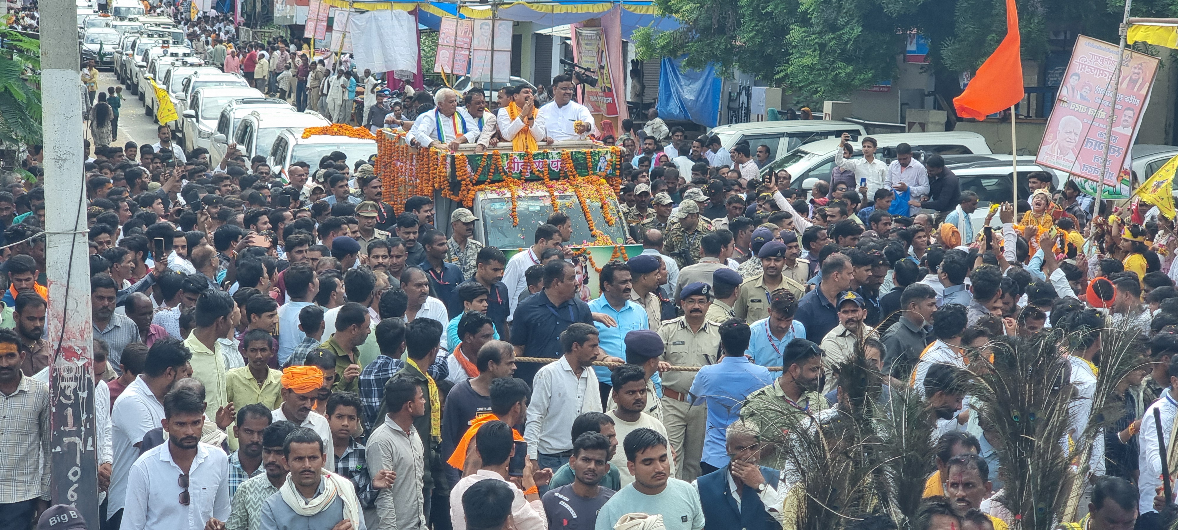 MOHAN YADAV ROADSHOW IN CHANDERI