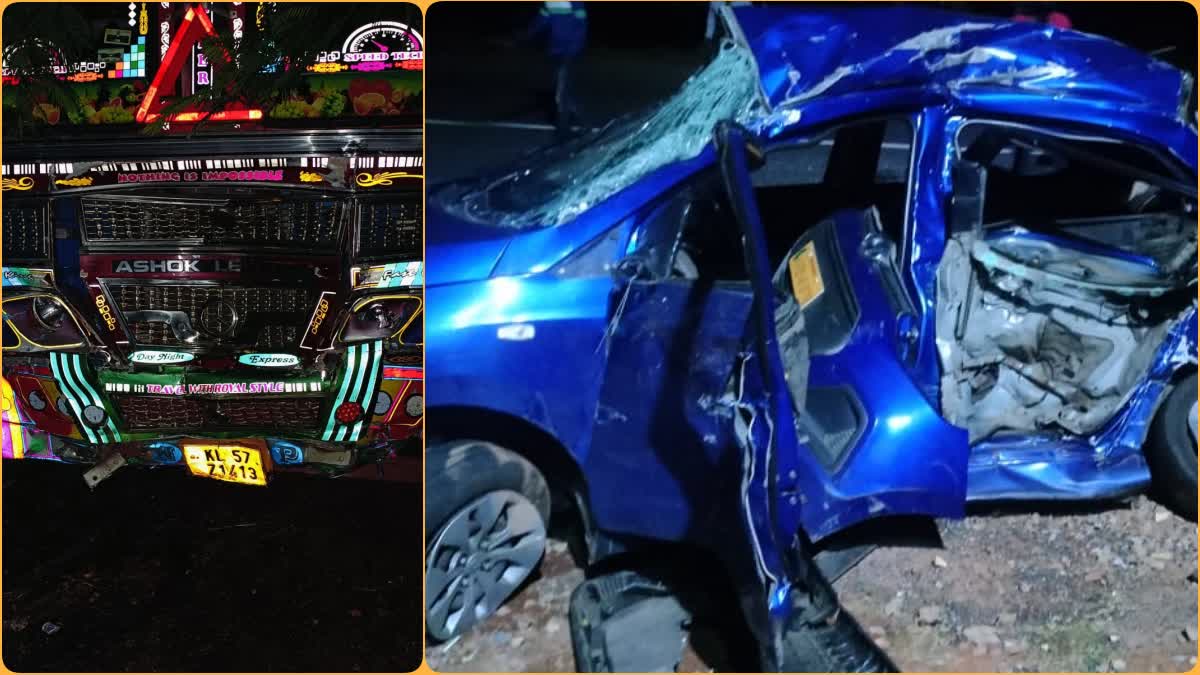 Three died and Two injured  Three died and one injured in road accident  road accident at Tumkur  Car and lorry collide in Tumkur  ಲಾರಿ ಕಾರಿನ ನಡುವೆ ಭೀಕರ ರಸ್ತೆ ಅಪಘಾತ  ಮೂವರ ಸಾವು  ಲಾರಿ ಮತ್ತು ಕಾರಿನ ನಡುವೆ ಭೀಕರ ರಸ್ತೆ ಅಪಘಾತ  ಓರ್ವನಿಗೆ ಗಾಯಗೊಂಡಿರುವ ಘಟನೆ  ಬೆಳ್ಳಂಬೆಳಗ್ಗೆ ಭೀಕರ ರಸ್ತೆ ಅಪಘಾತ  ಭೀಕರ ರಸ್ತೆ ಅಪಘಾತದಲ್ಲಿ ಮೂವರು ಮೃತ  ಬೆಂಗಳೂರಿನಿಂದ ಪಾವಗಡ ಕಡೆಗೆ ಬರುತ್ತಿದ್ದ ಕಾರು  ಪಾವಗಡದಿಂದ ತುಮಕೂರಿನ ಕಡೆಗೆ ಹೋಗುತ್ತಿದ್ದ ಲಾರಿ