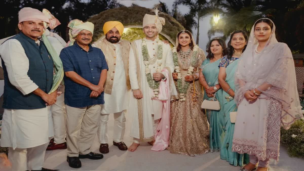 Bhagwant Mann shared pic of  Newlyweds Raghav Chadha, Parineeti Chopra