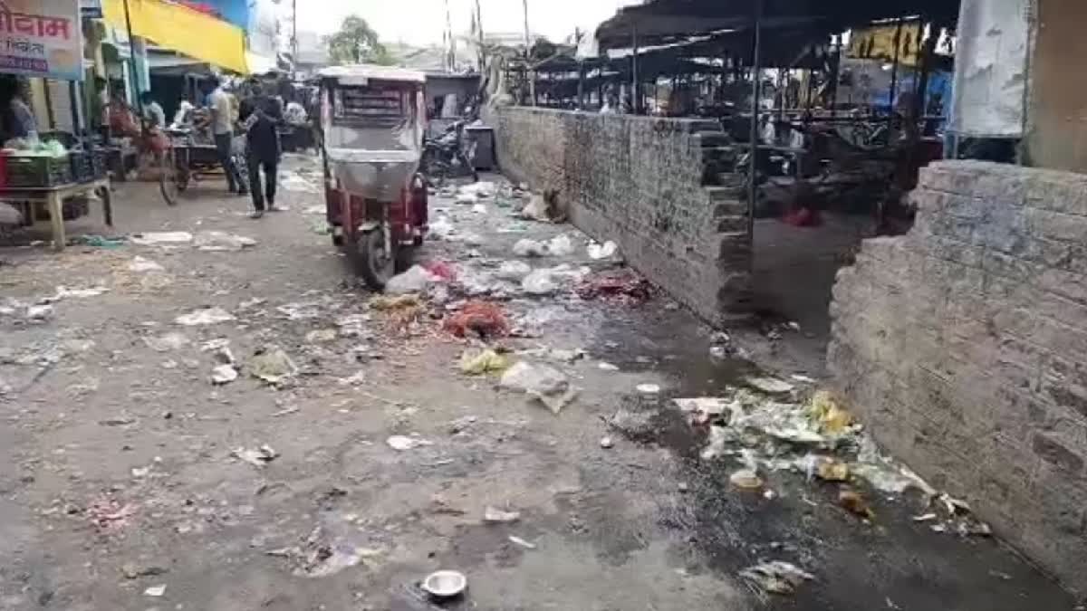 Garbage in Palwal Vegetable Market