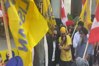 KHALISTAN SUPPORTERS HOLD PROTEST OUTSIDE INDIAN CONSULATE IN VANCOUVER