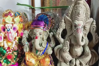 Lord Ganesha made of clay to make environment friendly at Barnala