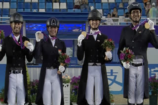 ASIAN GAMES 2023 : India won gold in team dress event in horse riding after 41 years