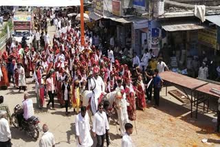 Procession from Kuchaman city to Veer Tejaji Dham