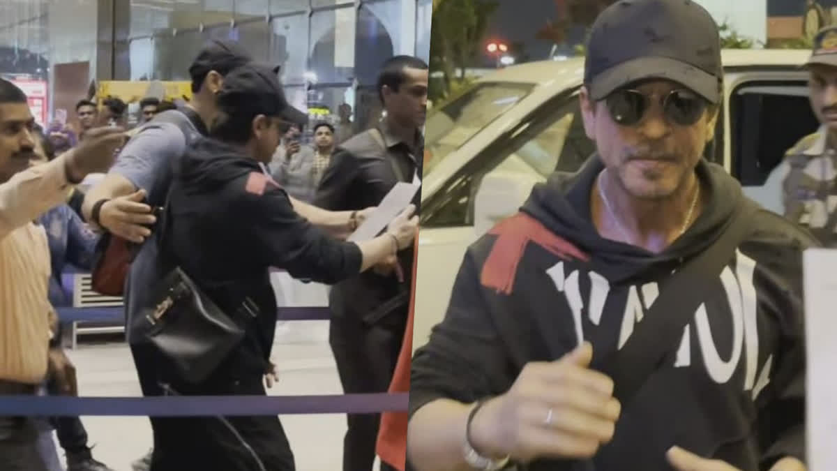 Shah Rukh Khan Swarmed by Fans at Airport