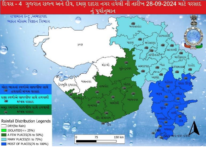 ગુજરાતમાં હવમાન વિભાગનું પૂર્વાનુમાન