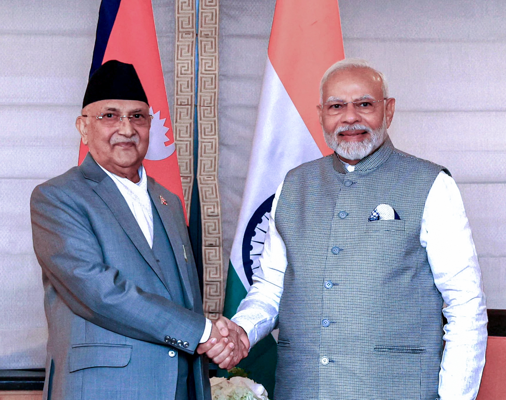 Prime Minister Narendra Modi and Nepal Prime Minister KP Sharma Oli