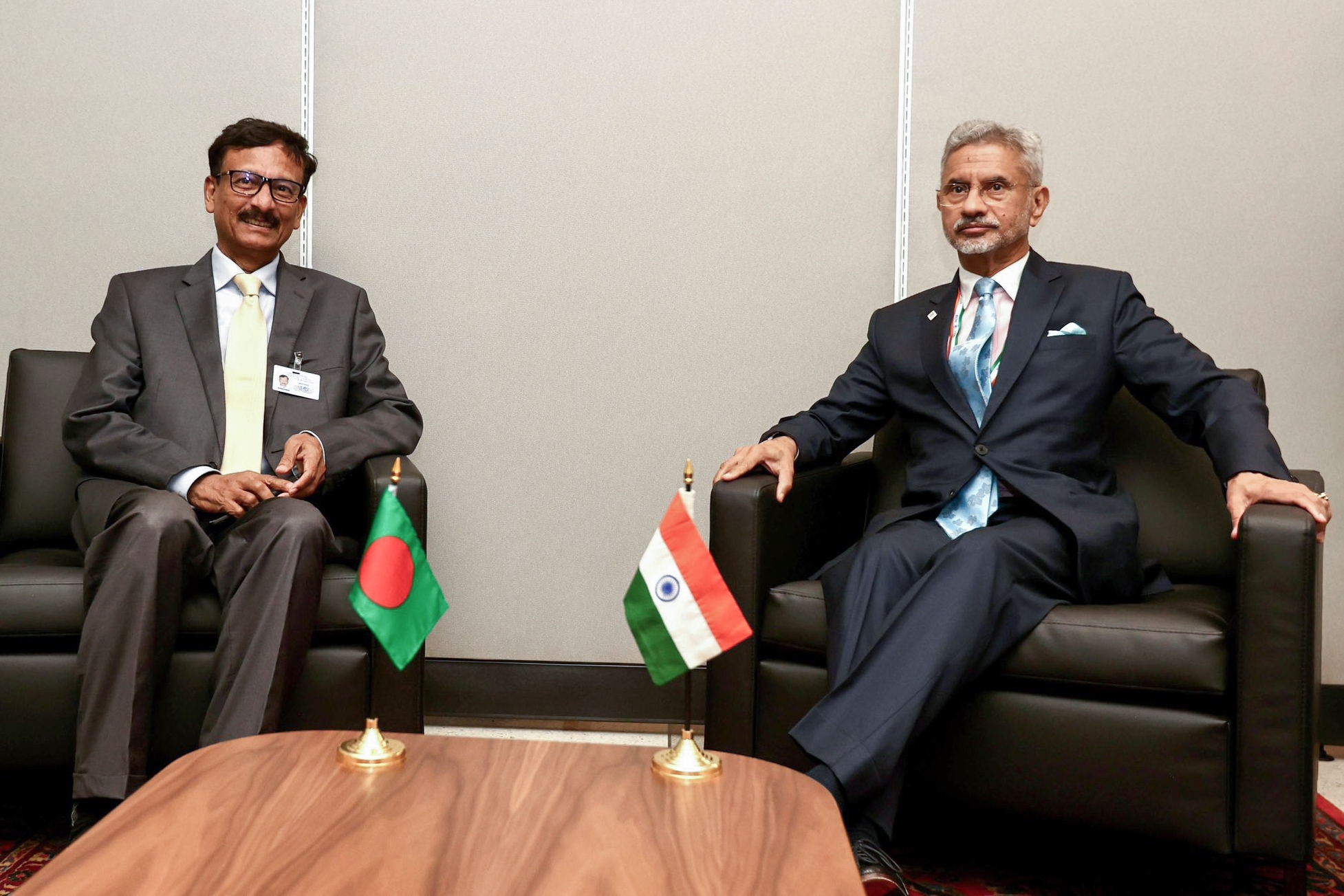 External Affairs Minister S Jaishankar and Bangladesh Foreign Affairs Adviser Md. Touhid Hossain