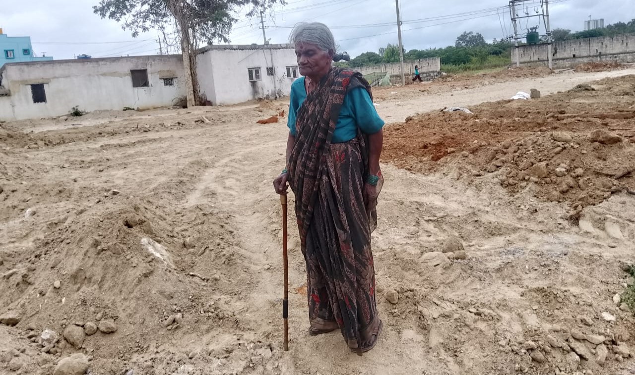 Blind old woman's request to give title deed to her house