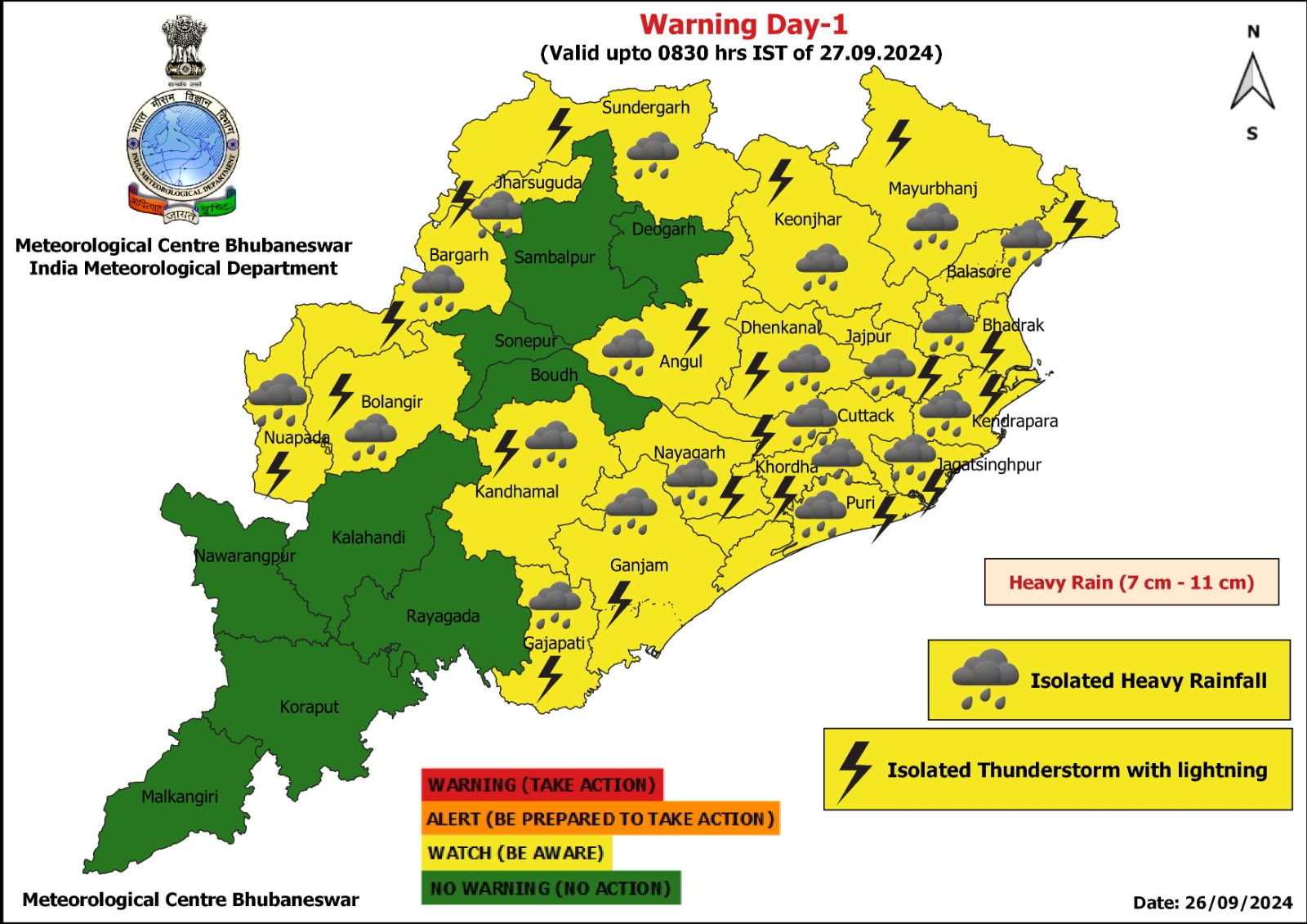 HEAVY RAIN FORECASTED BY IMD