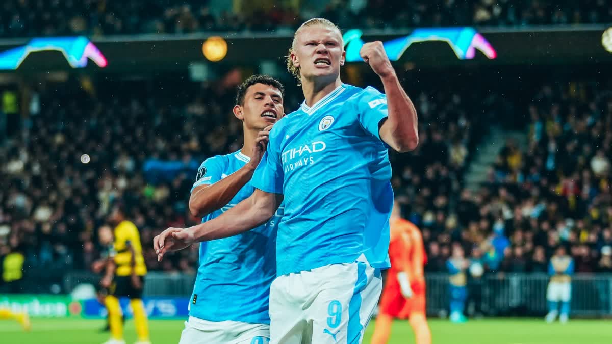 City  Manchester City vs Young Boys  Earling Haaland Scored two goals  Earling Haaland  മാഞ്ചസ്റ്റർ സിറ്റി  യങ് ബോയ്‌സ്  Manchester City  Young Boys  യുവേഫ ചാമ്പ്യൻസ് ലീഗ്  Champions League  UEFA Champions League