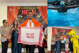 Felicitation to swimmer Pankaj Chetia