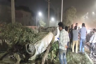 Terrible accident happened on Ludhiana's Dugri road, youth injured