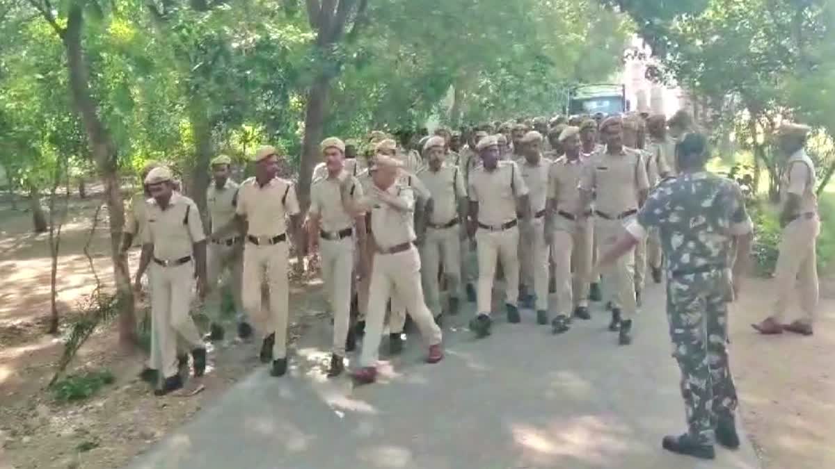 Telangana Battalion Police Constables and Families Protest