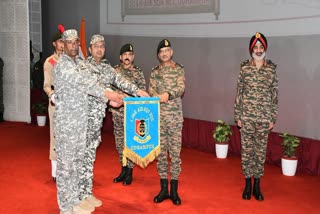 Lieutenant General MV Suchindra Kumar, General Officer Commanding-in-Chief of the Indian Army's Northern Command inaugurating the Raising Ceremony for four new NCC units in