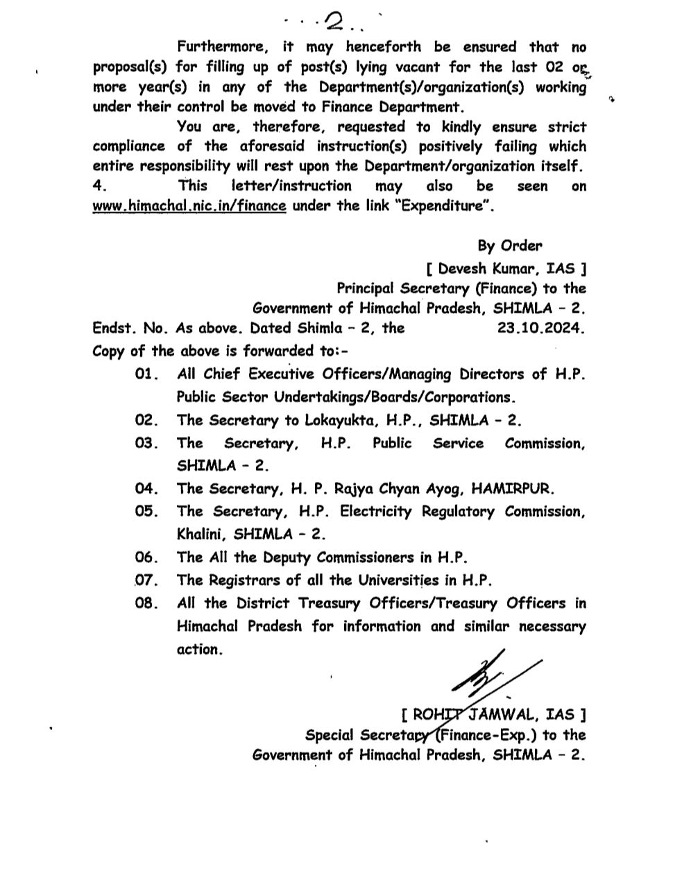 Himachal All Vacant Posts from 2 years will be abolished