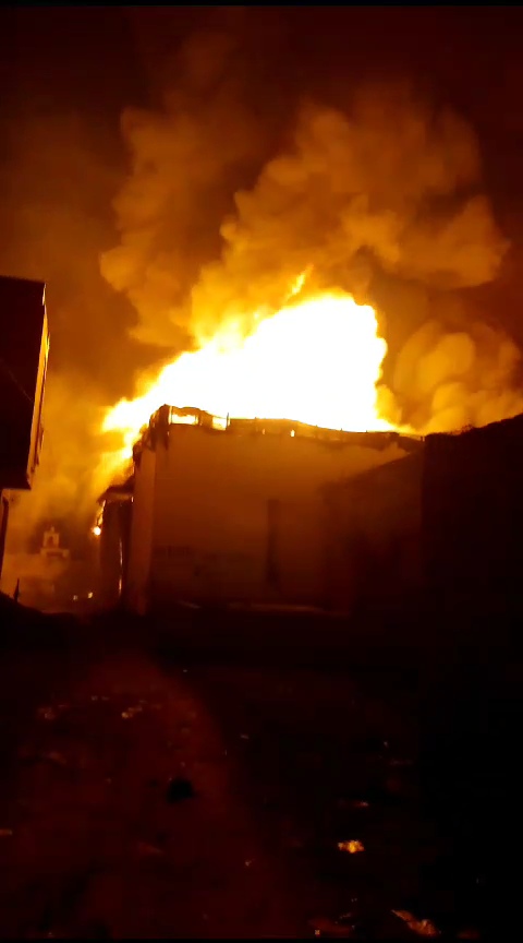 A massive fire broke out in the warehouse of Adani Group in Saharanpur