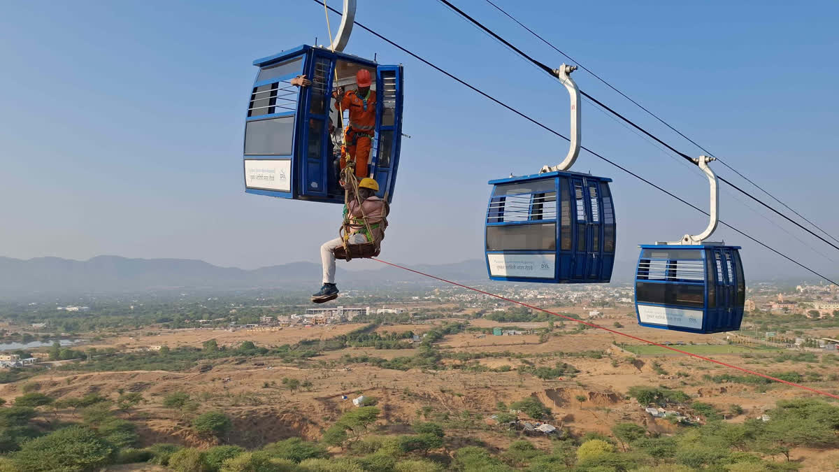 Mock drill on ropeway