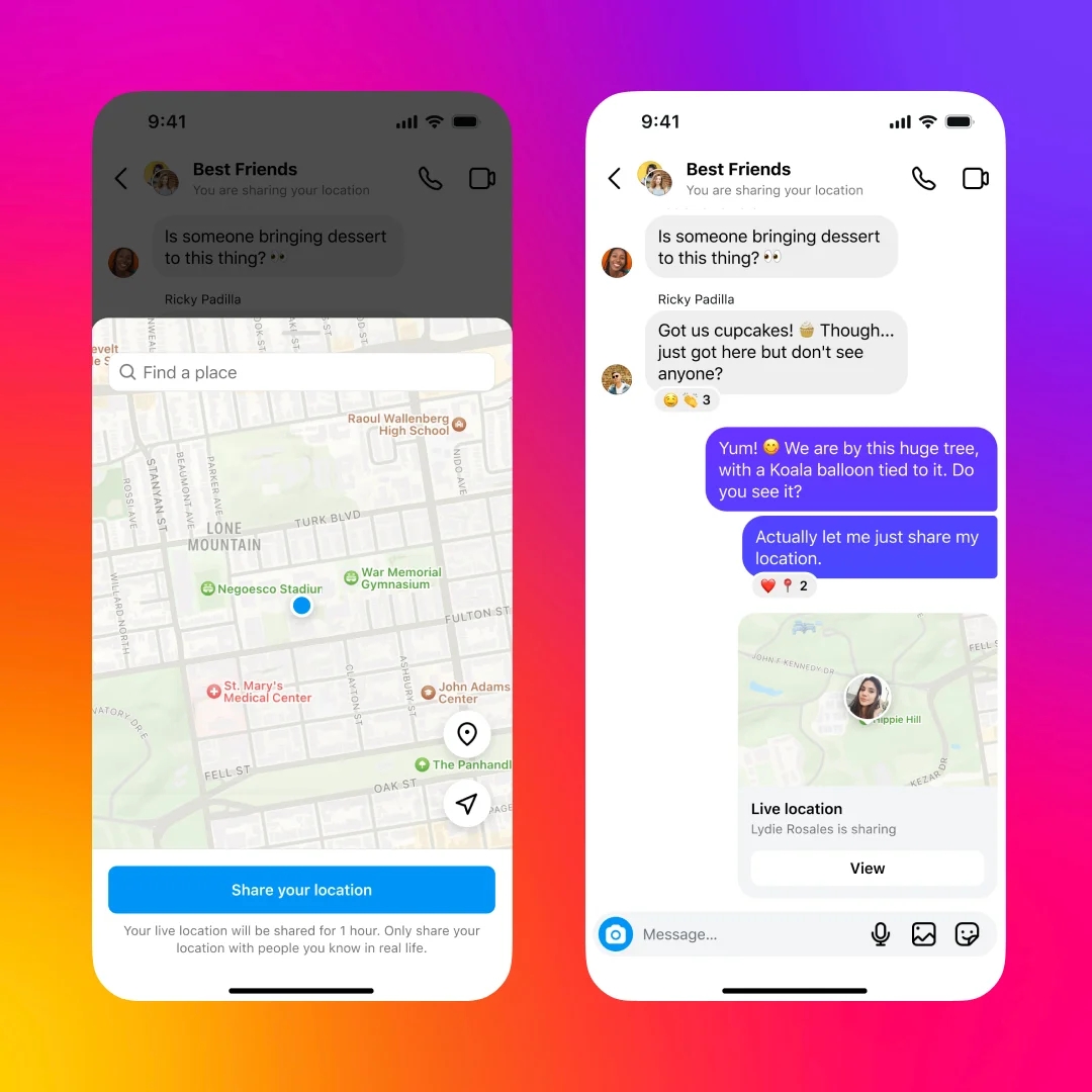 Instagram Live Location Sharing Feature