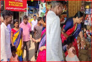 Minister Konda Surekha Purchase Footwear To a Child in Waranga