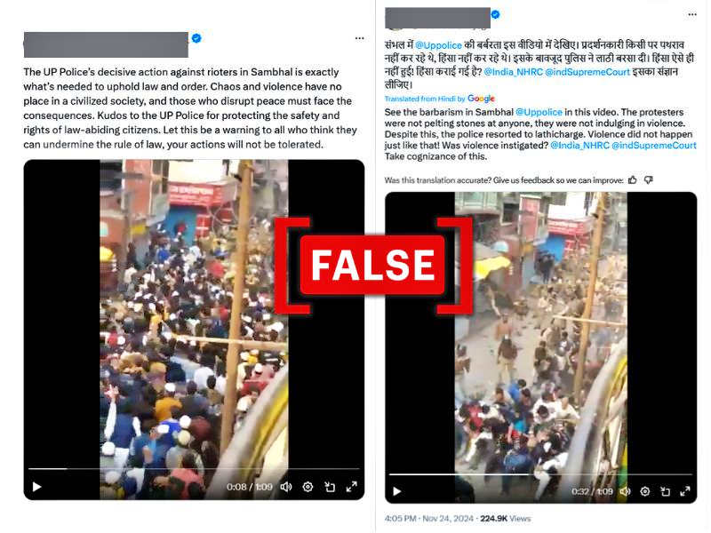 Fact Check: 2019 Video Of Anti-CAA Protests In Gorakhpur Shared As 'Violence In Sambhal'