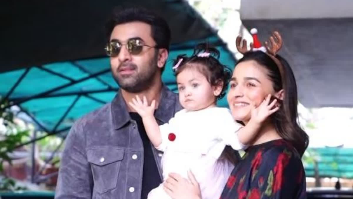 Alia Bhatt and Ranbir Kapoor papped with Raha