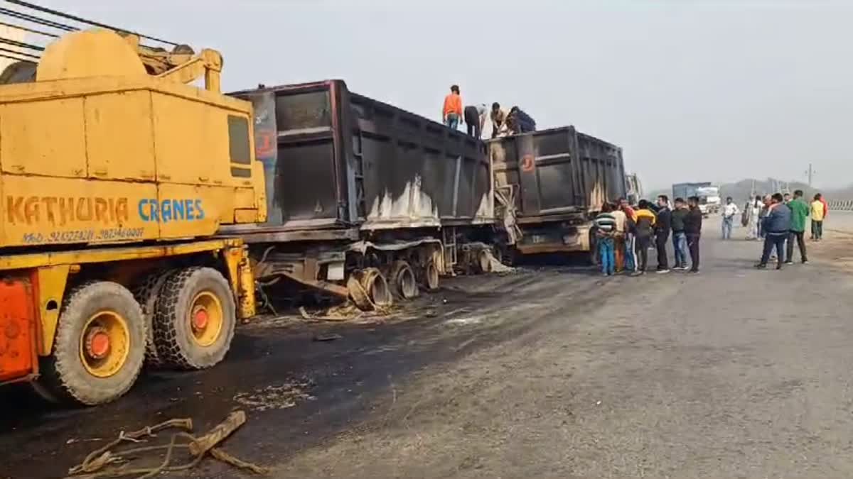 Road accident in Faridabad