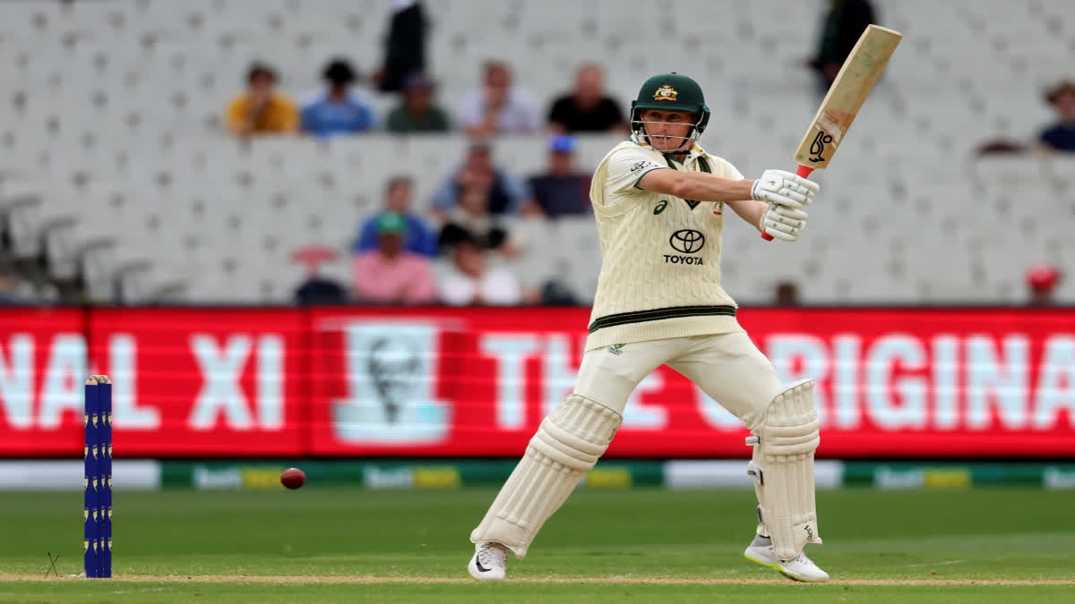 Australia scored a total of 187/3 in the second Test of the series as Marnus Labuschagne played a knock of unbeaten 44 while Usman Khawaja and David Warner also scored in double digits.