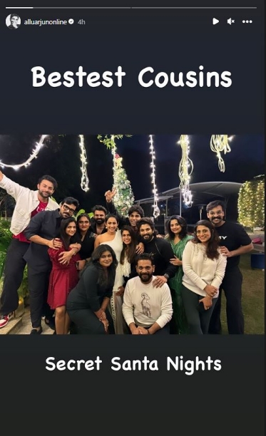 Christmas 2023: Allu Arjun enjoys 'fun night with cousins' Ram Charan, Varun Tej and others; see pics