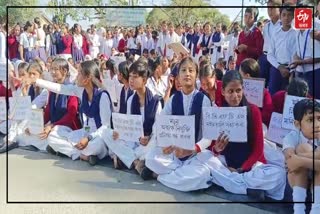 Student protest in Namrup