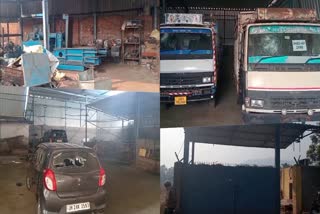 Criminals vandalized factory located in Patratu Ramgarh and threatened employees