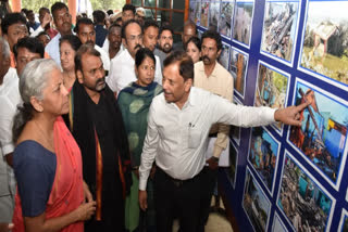 Union Finance Minister Nirmala Sitharaman visits flood-ravaged places in southern TN