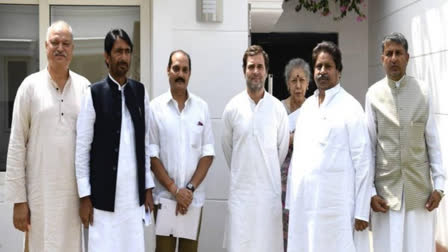 Jammu and Kashmir Congress leaders at Rahul Gandhi's residence