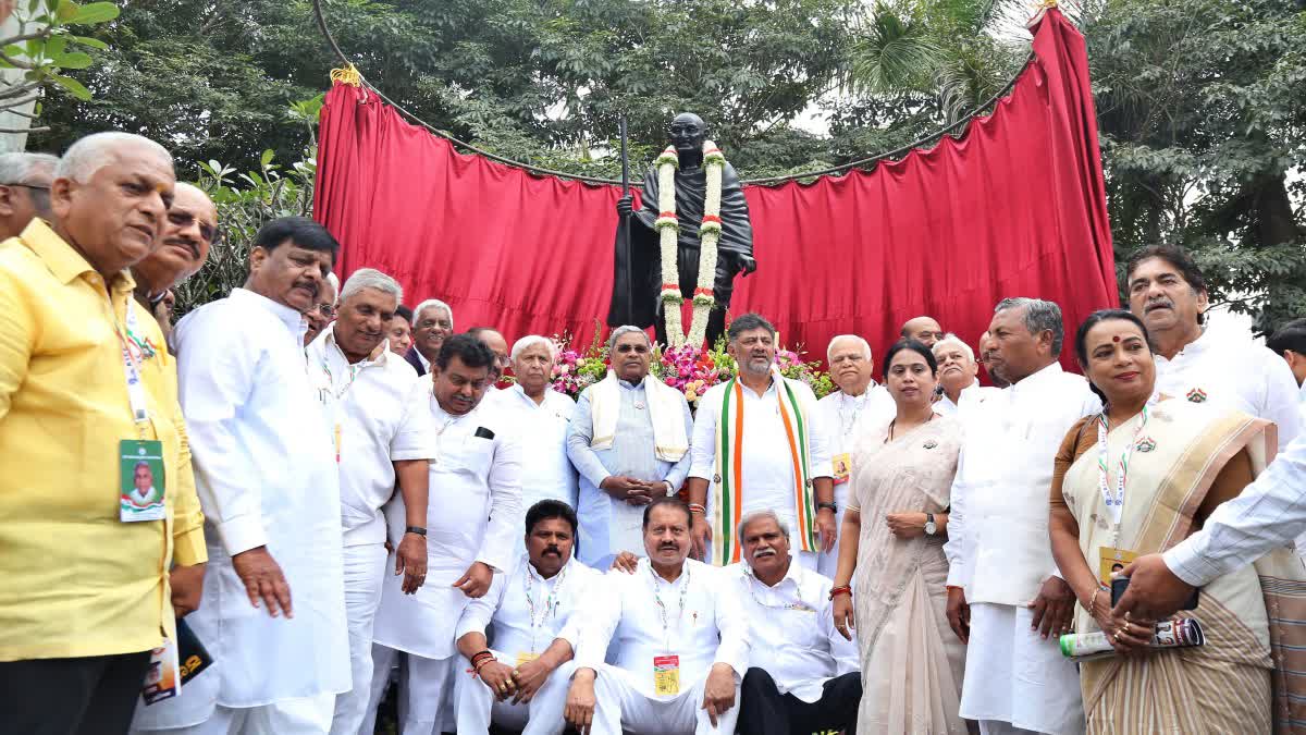 GANDHIJI STATUE AT VEERA SOUDHA CM SIDDARAMAIAH  CONGRESS SESSION CENTENARY PROGRAM  ಕಾಂಗ್ರೆಸ್ ಅಧಿವೇಶನದ ಶತಮಾನೋತ್ಸವ  BELAGAVI