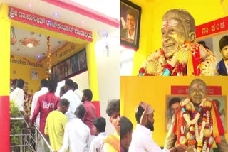 HAVERI  ಡಾ ಪುನೀತ್​ ರಾಜಕುಮಾರ್​​ ದೇವಸ್ಥಾನ  PUNEETH RAJKUMAR TEMPLE  ಪ್ರಕಾಶ್​ ಮೊರಬದ