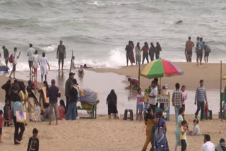 Sea Retreated by 10 Meters in Vizag Beach