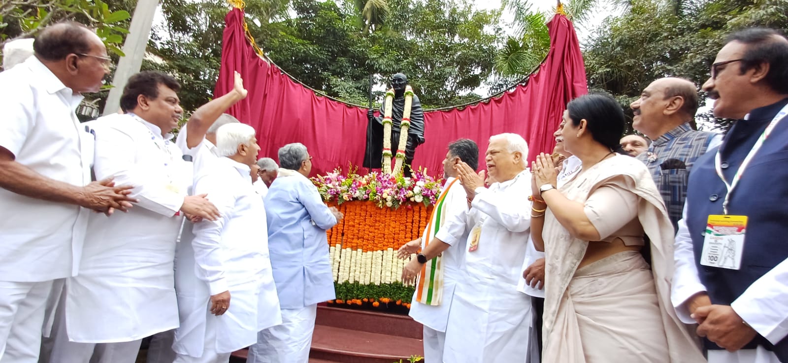 GANDHIJI STATUE AT VEERA SOUDHA CM SIDDARAMAIAH  CONGRESS SESSION CENTENARY PROGRAM  ಕಾಂಗ್ರೆಸ್ ಅಧಿವೇಶನದ ಶತಮಾನೋತ್ಸವ  BELAGAVI