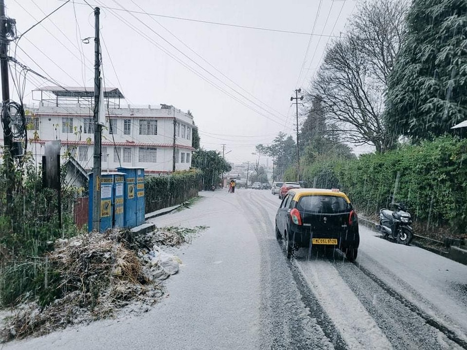 Hailstorm in Meghalaya