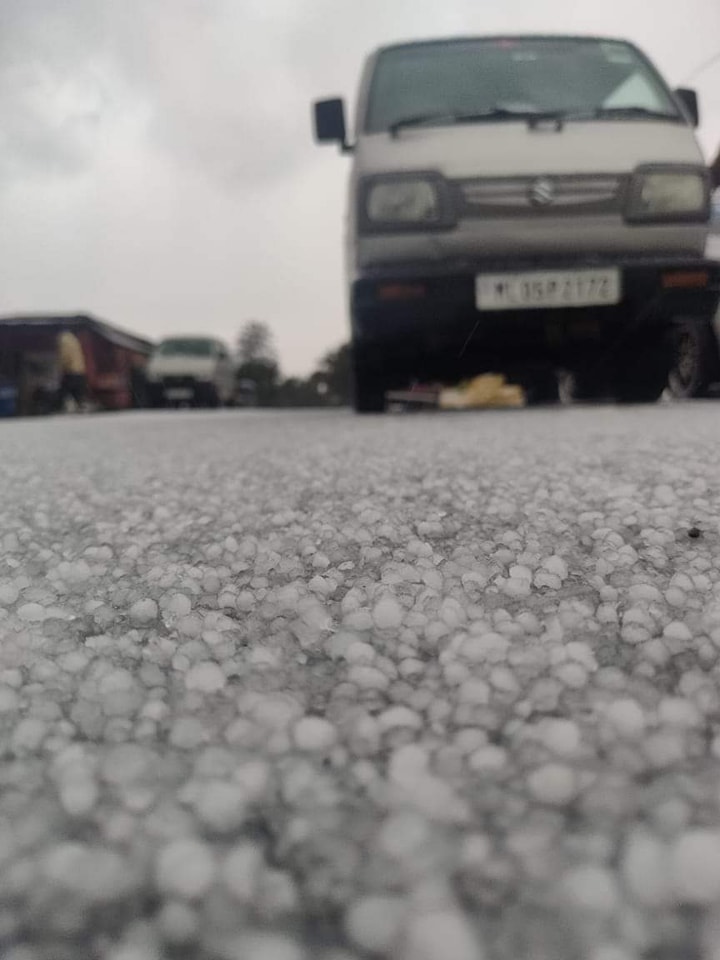 Hailstorm in Meghalaya