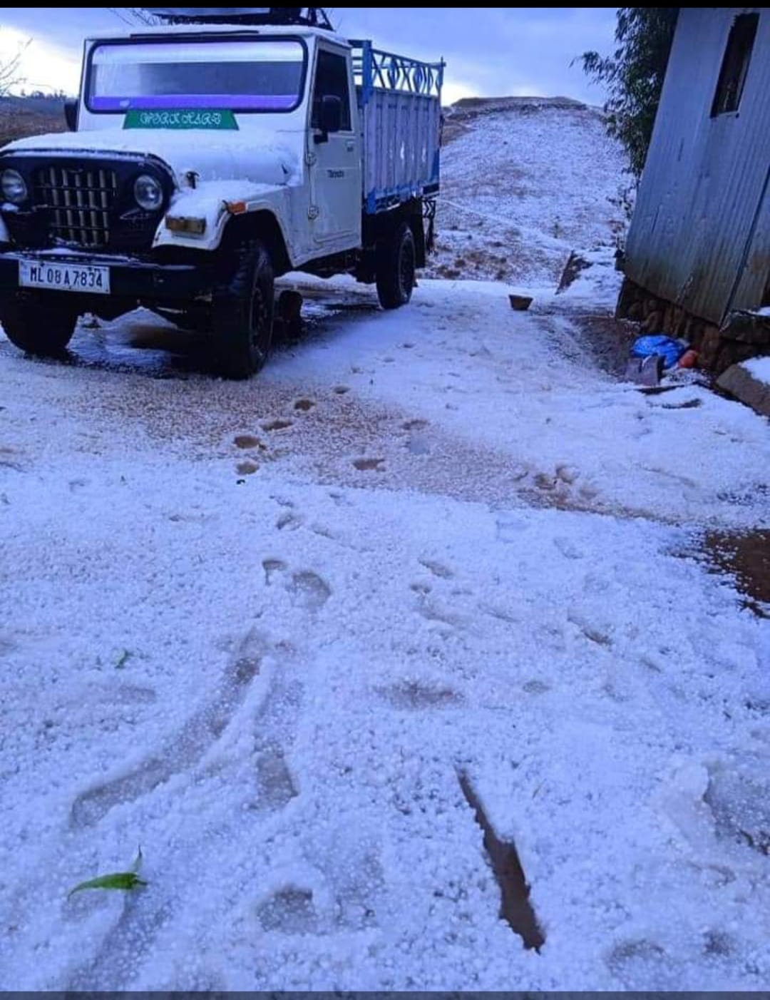 Hailstorm in Meghalaya