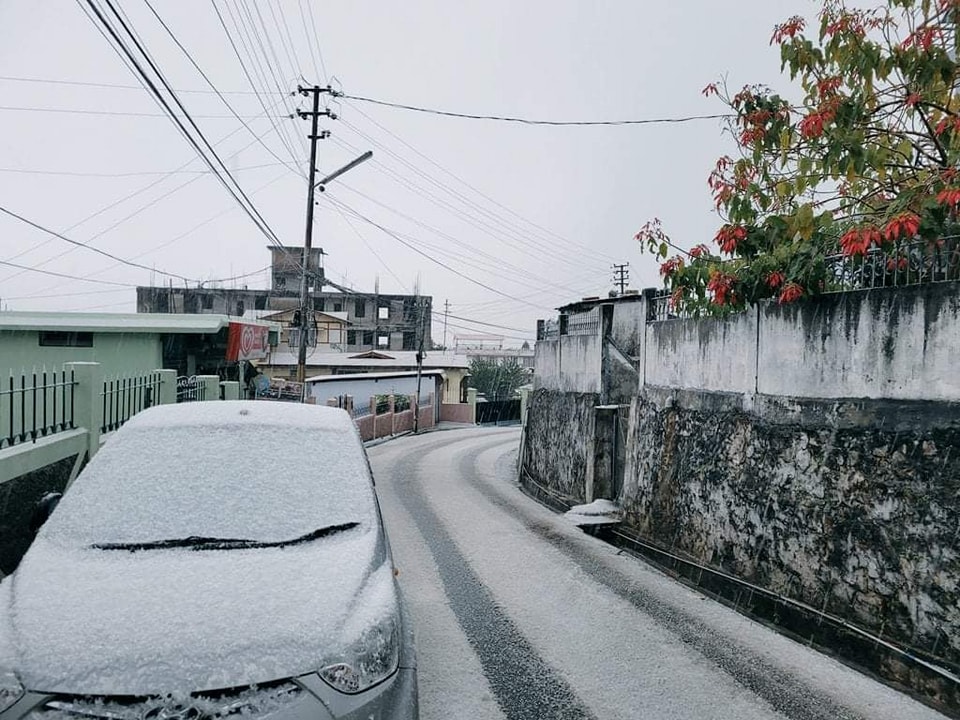 Hailstorm in Meghalaya