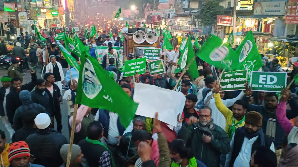 Torch procession in Giridih