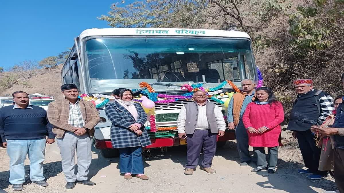 HRTC Bus reached Kas Village