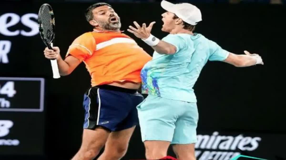 Etv Bharatrohan-bopanna-becomes-oldest-man-to-win-grand-slam-in-open-era