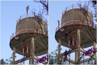 youth jumped off the water tank in ambethan village pune