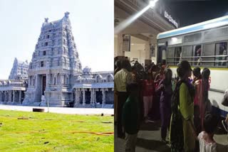 Due To Lack Of Buses To Yadadri Temple