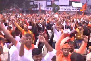 after maratha reservation announcement maratha community celebratio in navi mumbai