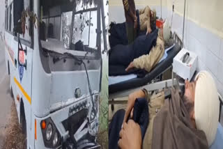 Sri Muktsar Sahib- Due to dense fog, the bus of police personnel met with an accident