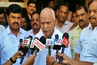 Former CM BS Yeddyurappa spoke to reporters.