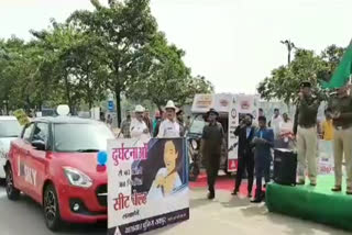 Car rally organized in road safety month